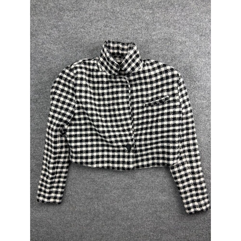 White Birch Black Label Jacket Women's S Black White Houndstooth Blazer Button